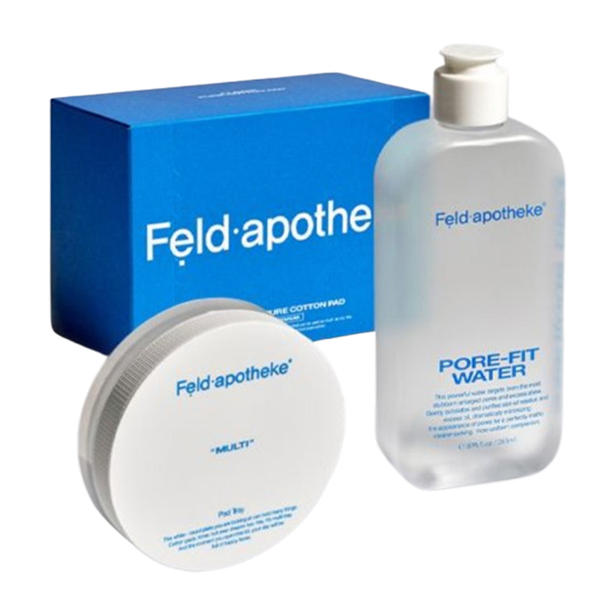 Feld.apotheke [Skin Pack Set] Pore-Fit Water 265ml + Cotton Pads + Tray