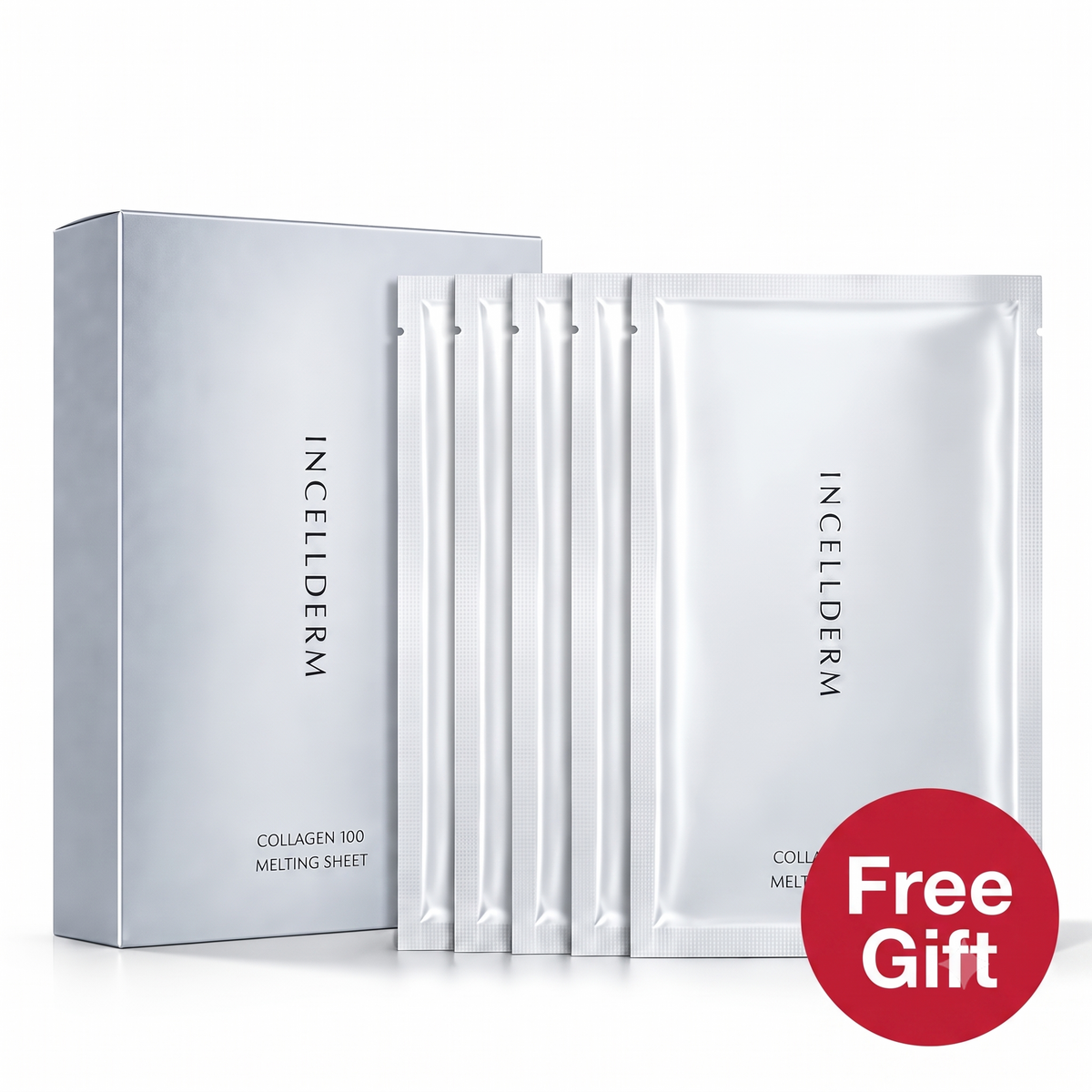 INCELLDERM Cleanse & Calm 3-Step Set + FREE Collagen Melting Sheet 5-Pack