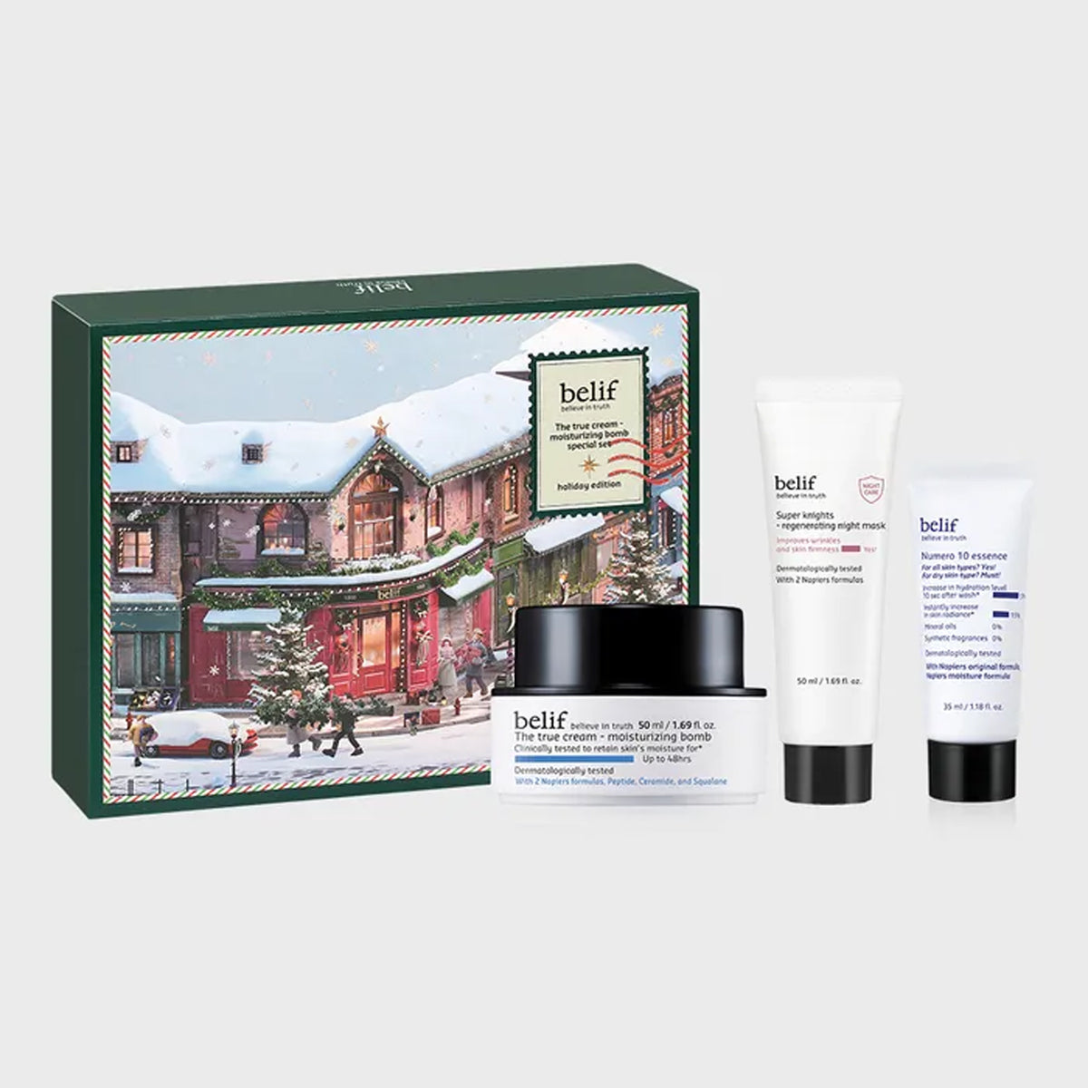[Gift Packaging] belif The True Cream Moisturizing Bomb Holiday Special Set