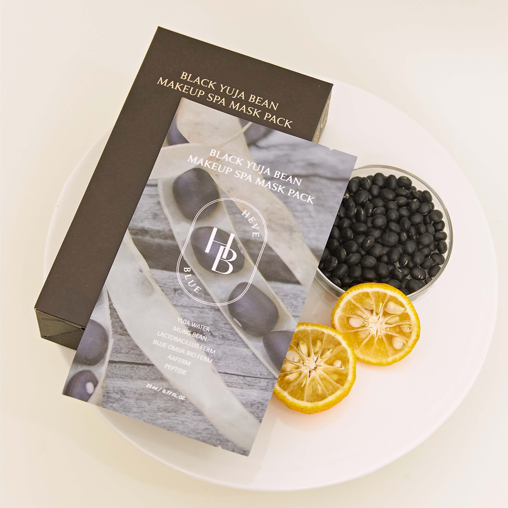 HEVE BLUE Black Yuja Bean Makeup Spa Mask Pack 23ml*10ea