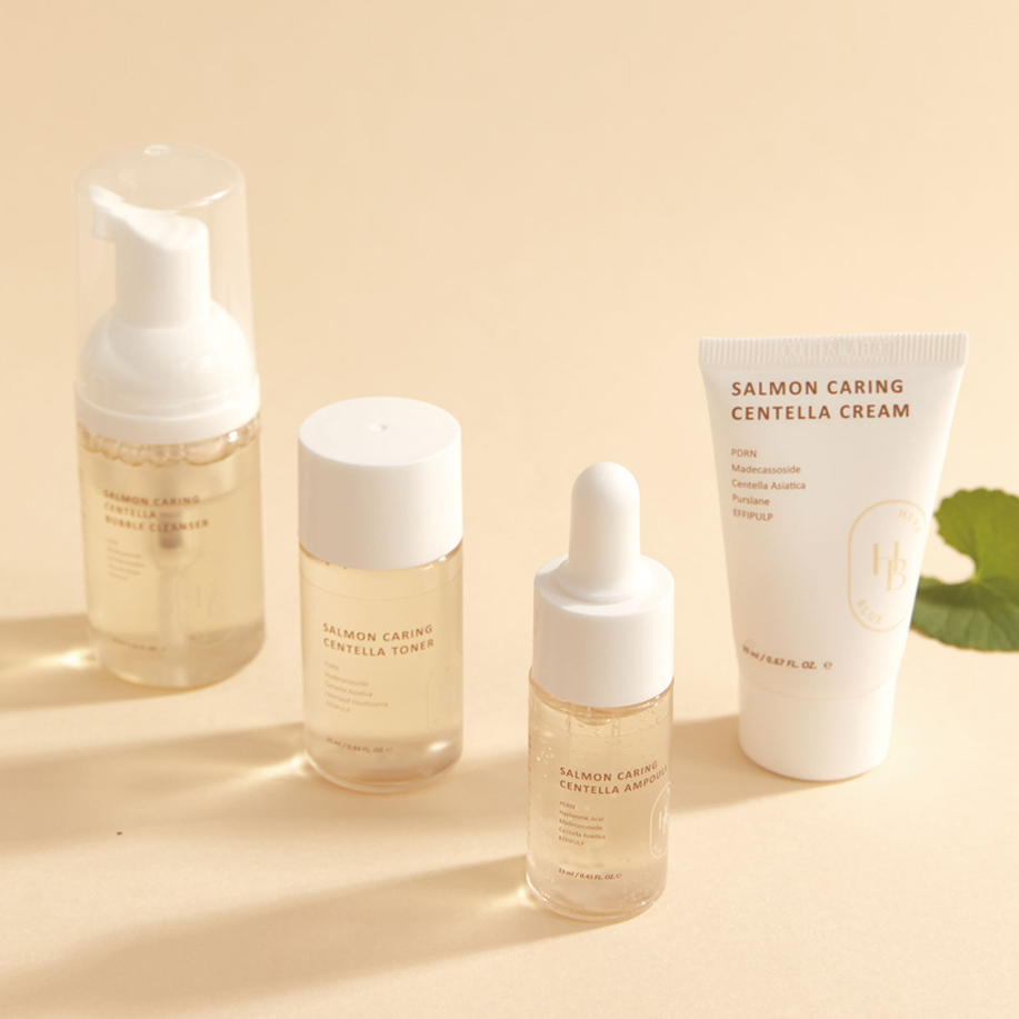 HEVE BLUE Salmon Caring Centella Special Travel Kit Bag