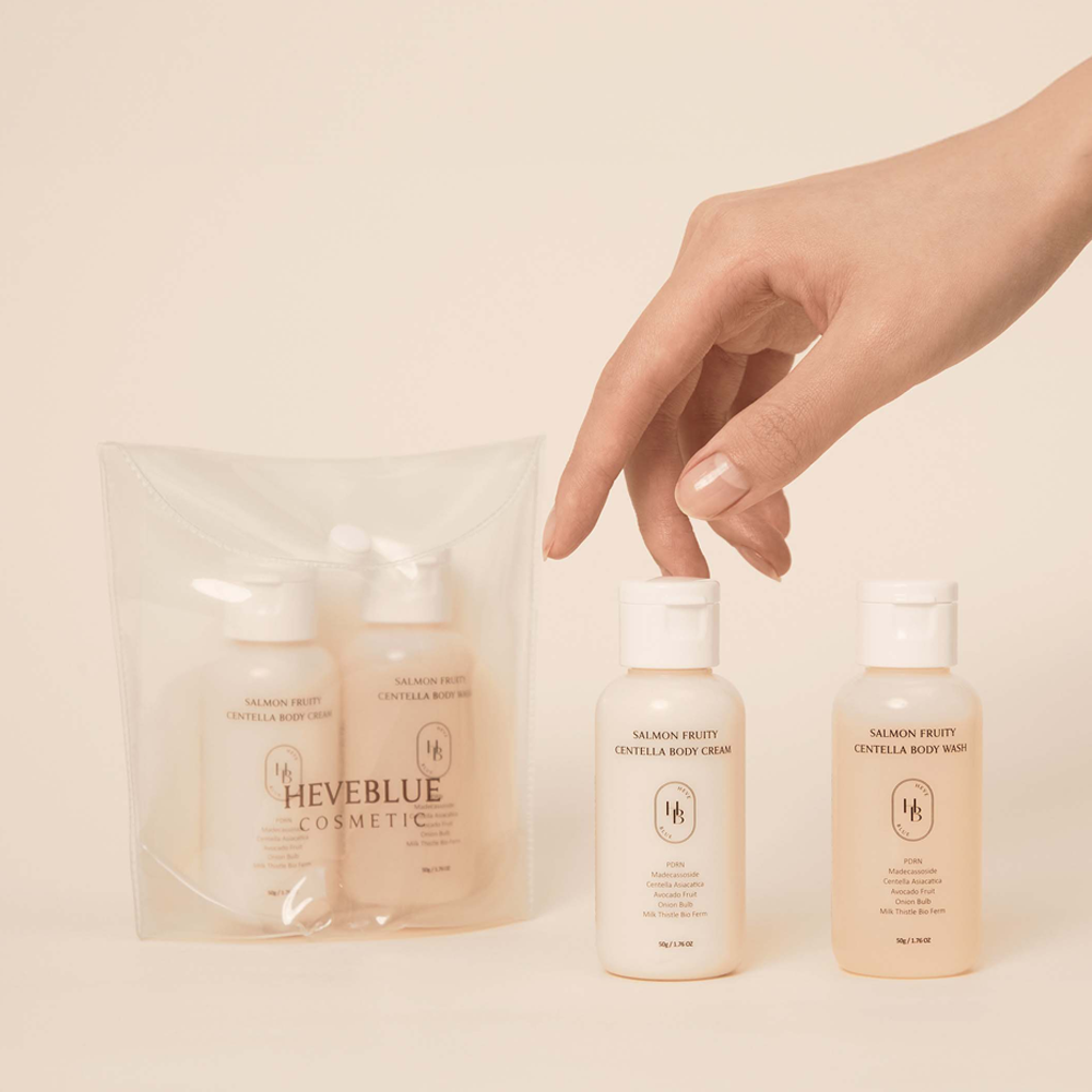 HEVE BLUE Salmon Fruity Centella Body Travel Kit 50g