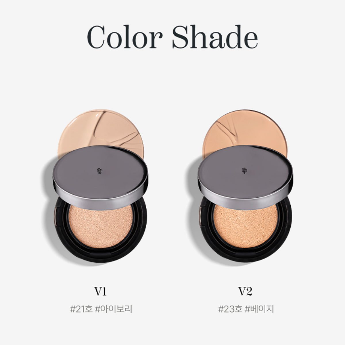 HEVVYMAKEUP Gleaming Skin Cushion V (Skin Fit) 10g SPF50++ PA++++ (+Refill Included) 2 Colors