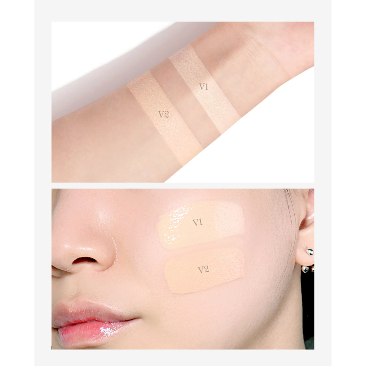 HEVVYMAKEUP Gleaming Skin Cushion V (Skin Fit) 10g SPF50++ PA++++ (+Refill Included) 2 Colors