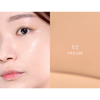 HEVVYMAKEUP Gleaming Skin Cushion V (Skin Fit) 10g SPF50++ PA++++ (+Refill Included) 2 Colors
