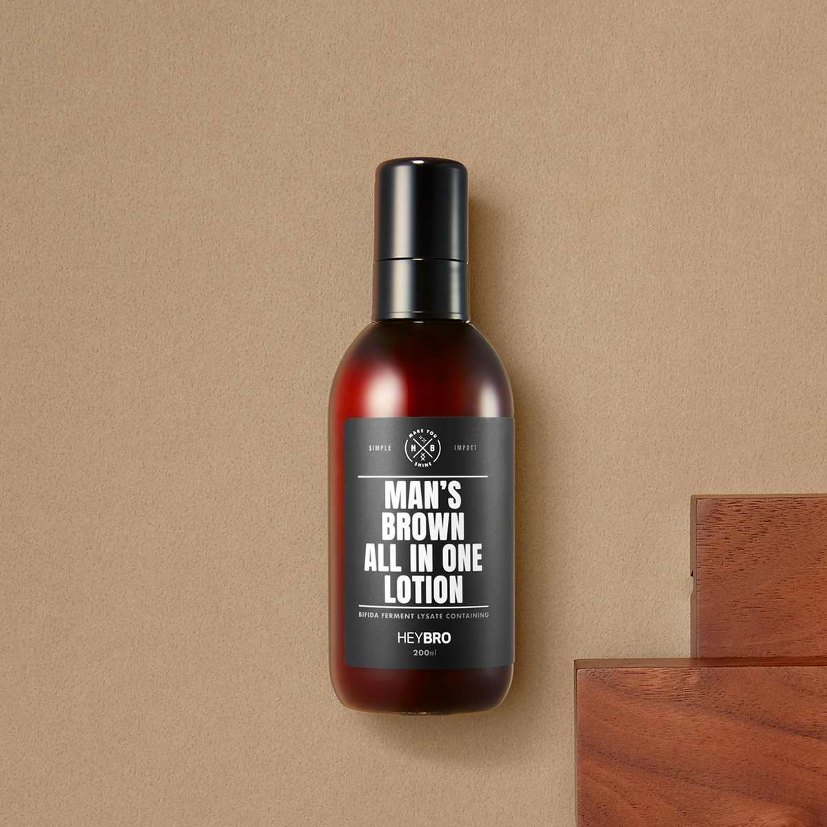 Heybro Man's Brown todo en una loción 200ml