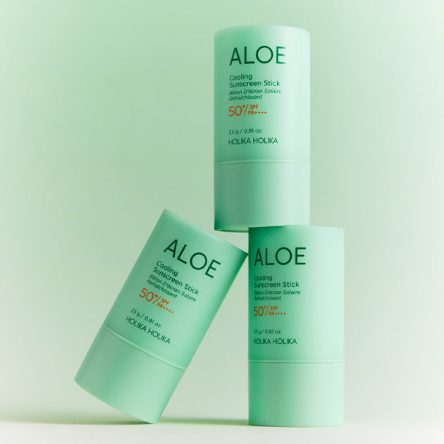 Holika Holika Stick de protector solar de enfriamiento de aloe SPF50+PA +++++ 23g