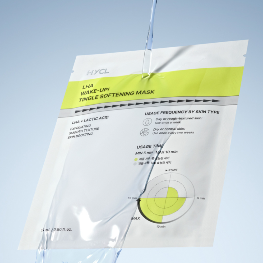 HYCL RAHA Wake-Up Tingle Softening Mask 15ml 1 Set (4 Sheets)