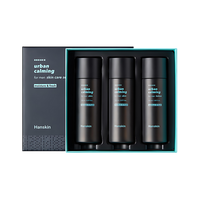 Hanskin Urban Calming For Men Skincare Set: A collection designed to soothe and refresh men's skin in urban environments.