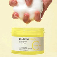 Holika Holika Gold Kiwi Vita C más almohadilla de tóner iluminante 140 ml 80 pades
