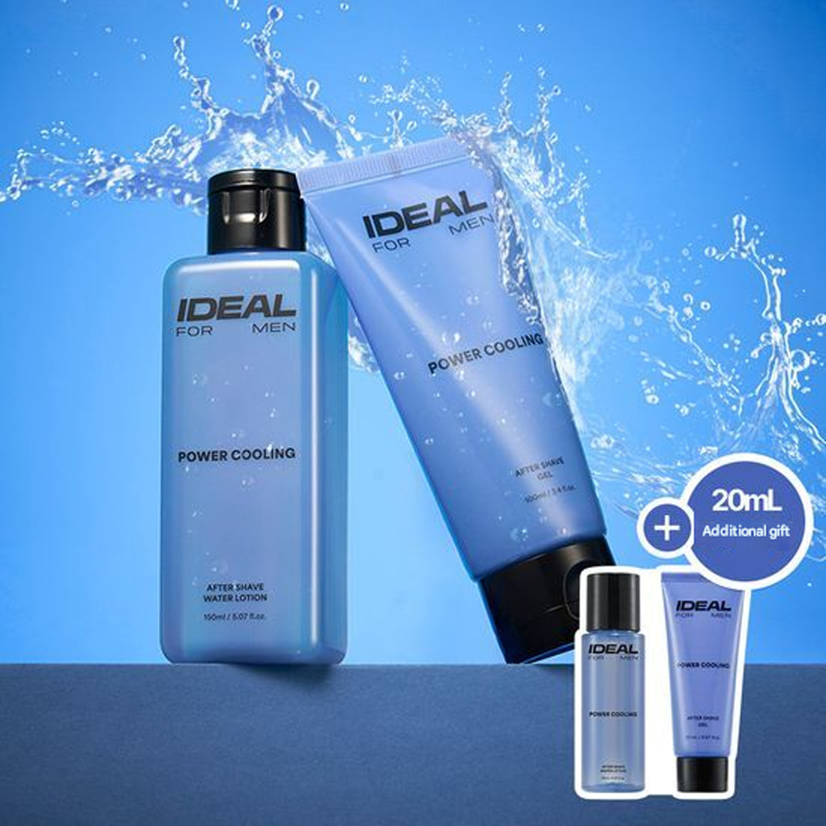IDEAL FOR MEN Power Cooling After Shave 2-Piece Set
