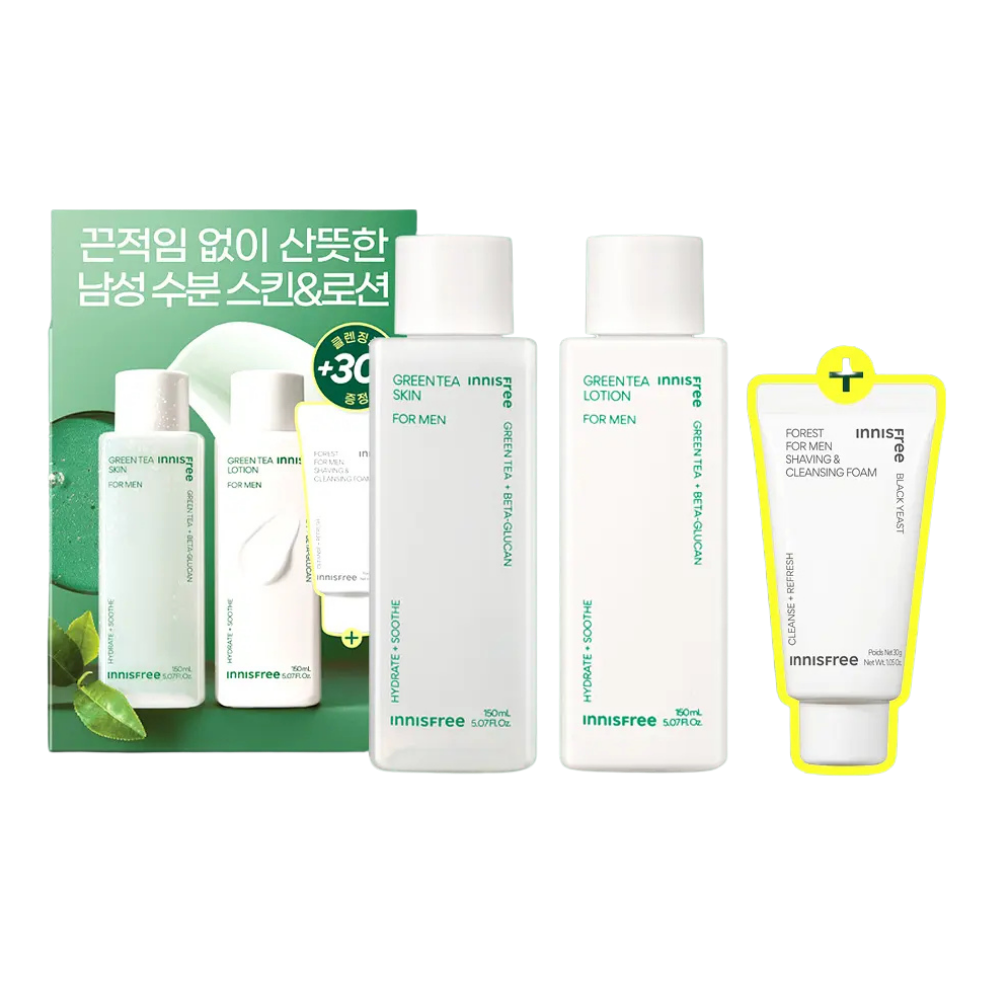 Innisfree Green Tea Skin & Lotion For Men 2-Piece Set