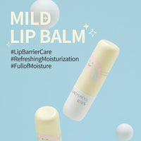 Visual of JUNGSAEMMOOL Kids Mild Lip Balm 4g, a soft lip balm made for children, in a small 4g package.