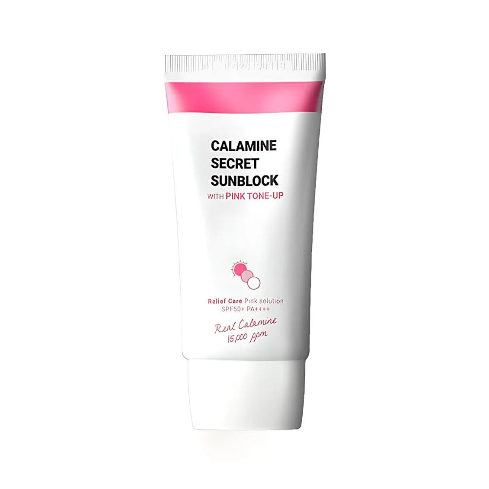 K-SECRET Calamine Secret Sunblock With Pink Tone-Up 50ml SPF50+ PA++++