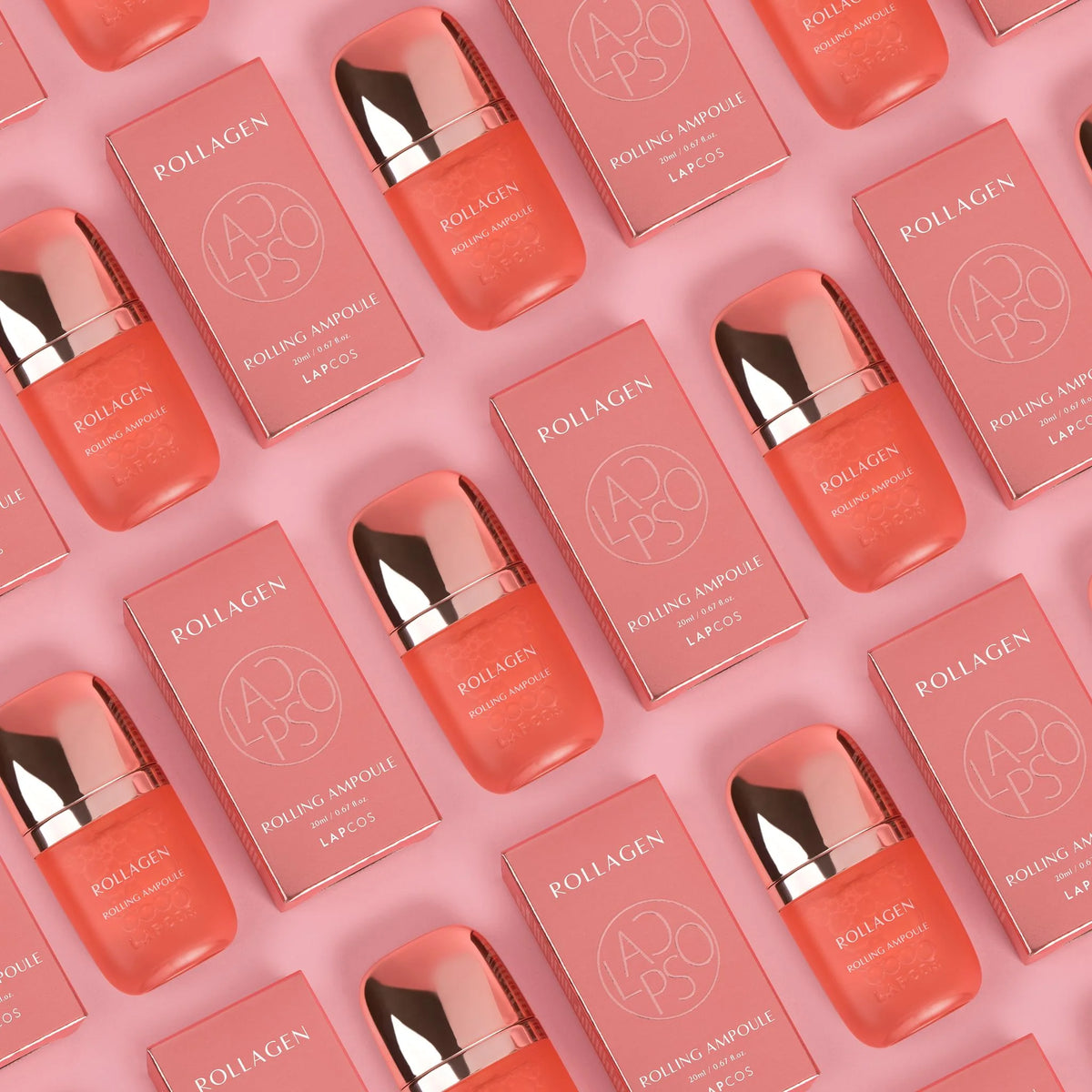 LAPCOS Collagen Rolling Ampoule in a 20ml container.