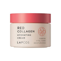 Image of LAPCOS Red Collagen Hydrating Cream 50ml, a skincare product in a red container with collagen for hydration.