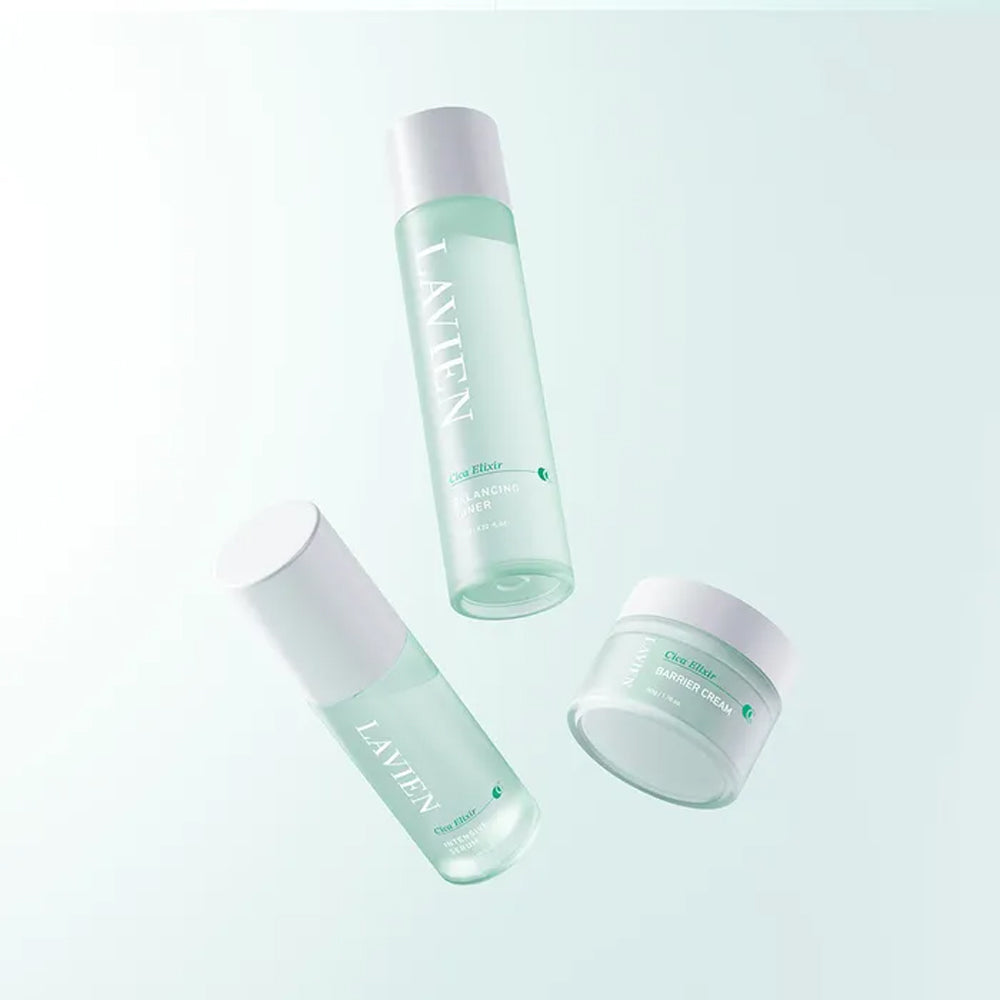 Set de 3 piezas de Lavien Cica Elixir (tóner 125 ml + suero 50 ml + crema 60g)