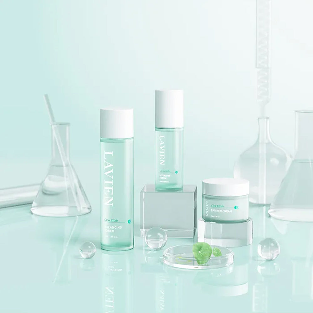 Set de 3 piezas de Lavien Cica Elixir (tóner 125 ml + suero 50 ml + crema 60g)