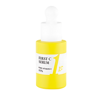 LIZ K First C Serum: 15% Pure Vitamin C in a 20ml bottle, designed to brighten and rejuvenate the skin.