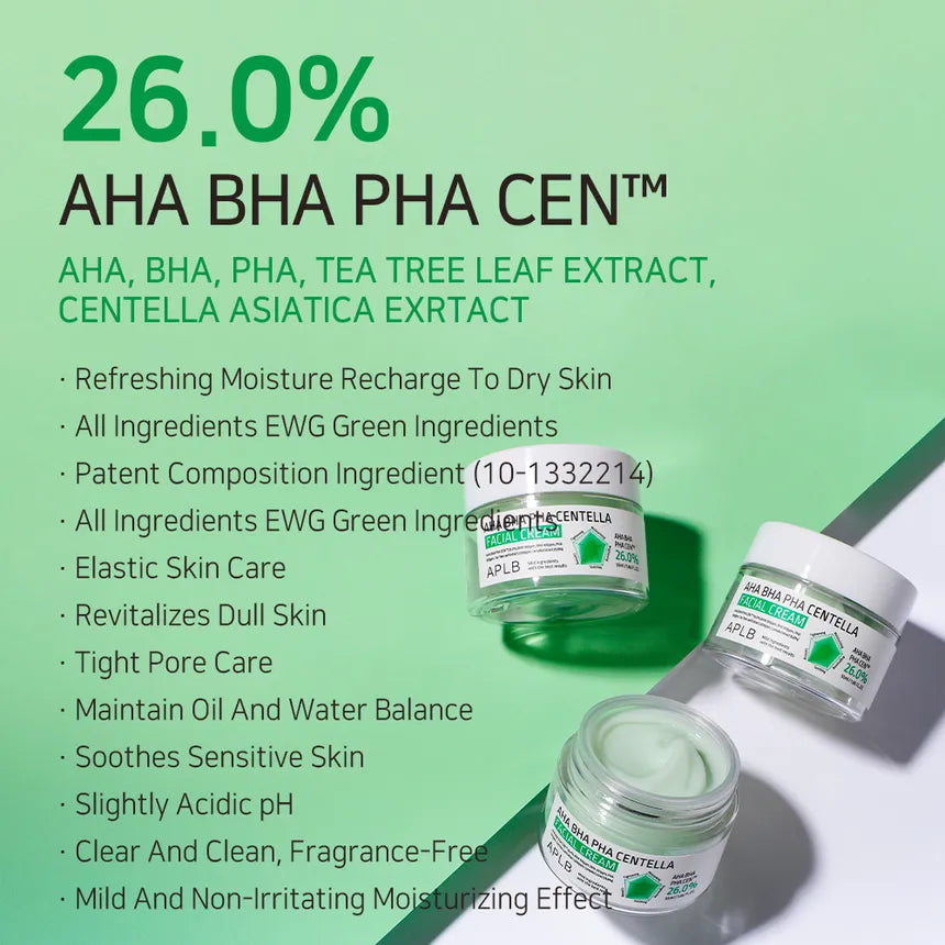 (Mhark) APLB AHA BHA PHA Centella Facial Cream 55ml - DODOSKIN