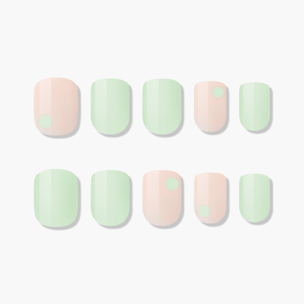 MUZMAK Nail Tips 36pcs #Leaf(Short Square)