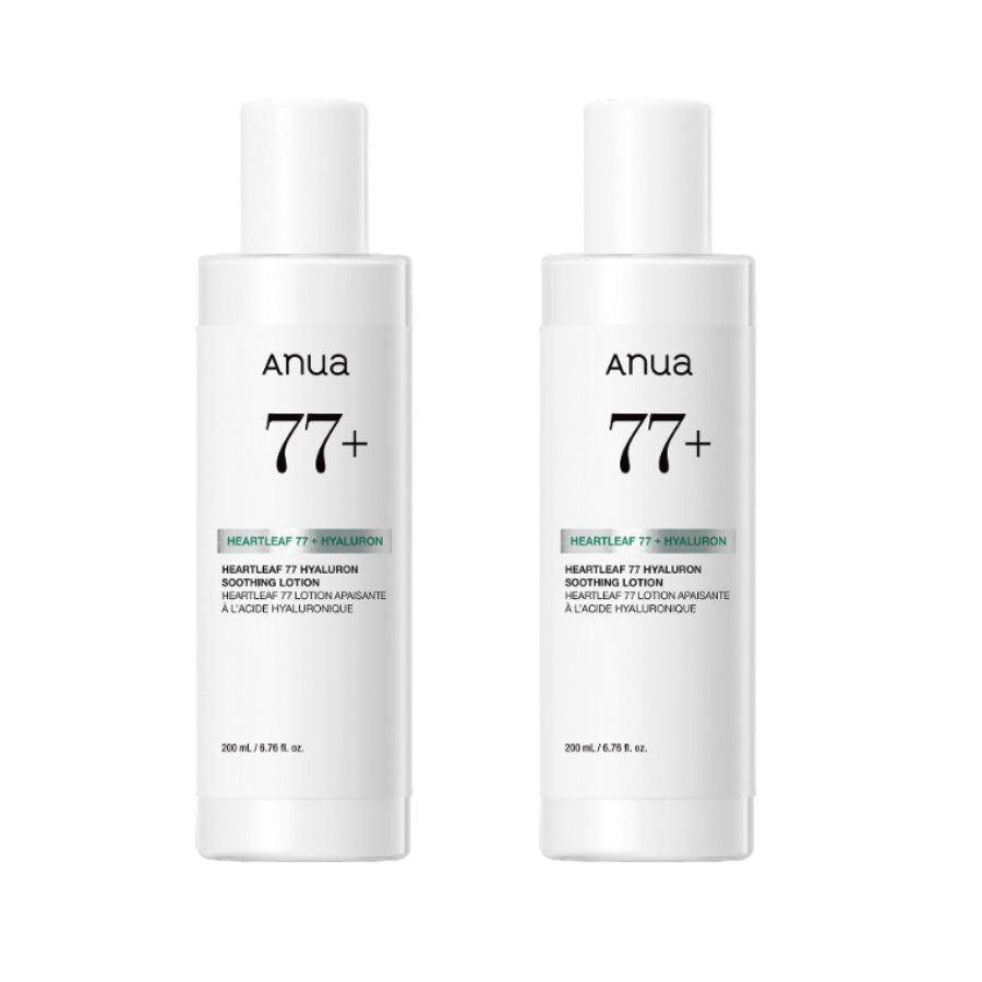 Anua Houttuynia Cordata 77 Hyaluronic Acid Moisture Soothing Lotion 200ml, 2 Pieces