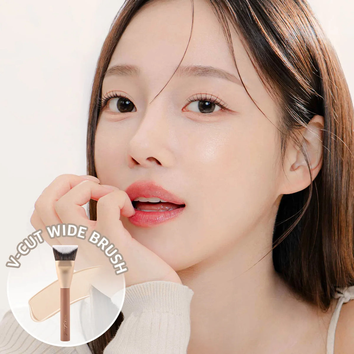 MAKEheel V-Cut Wide Brush