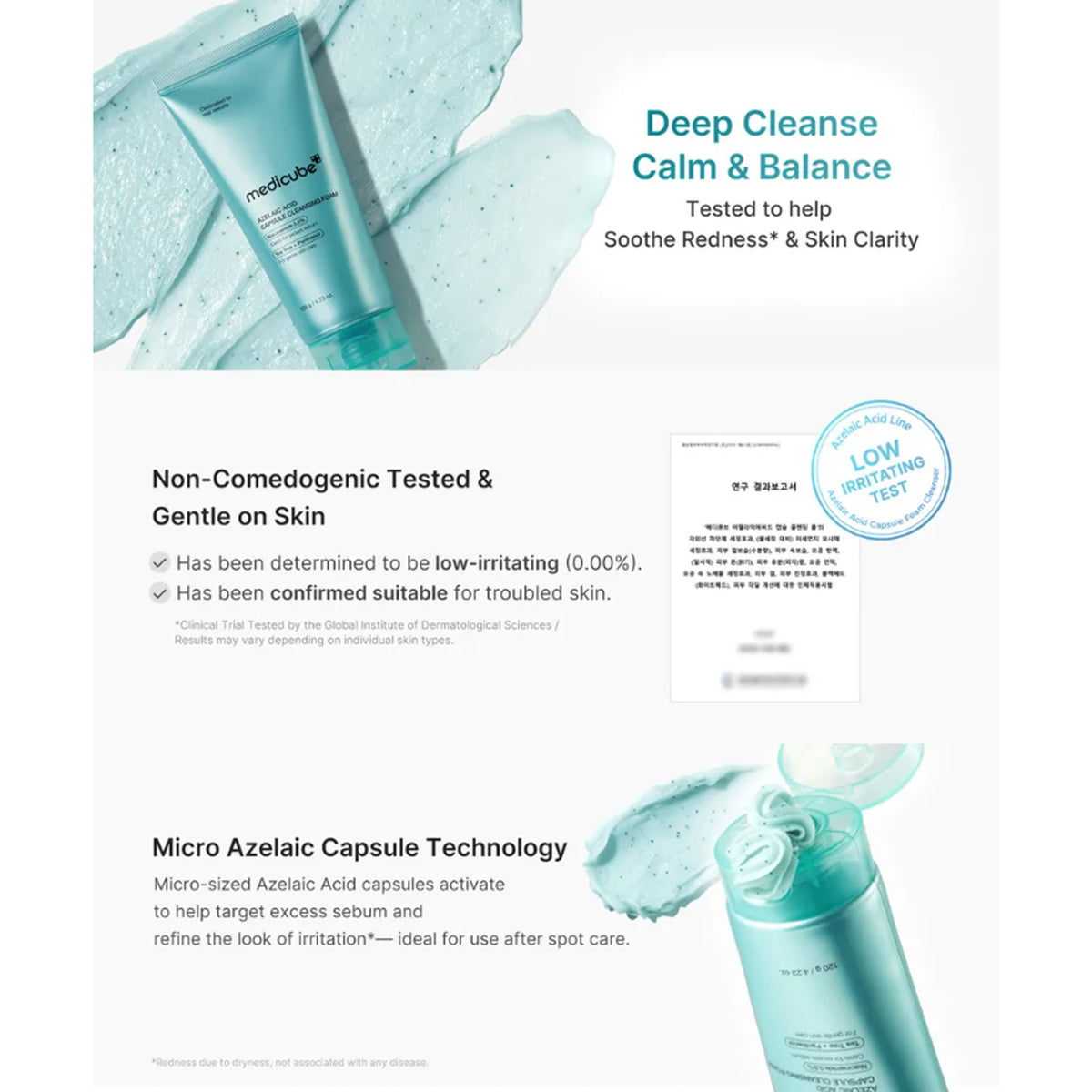 MEDICUBE Azelaic Acid Capsule Cleansing Foam 120g