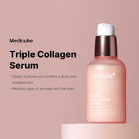 MEDICUBE Triple Collagen Serum 55ml  - Combines three types of collagen to provide comprehensive anti-aging benefits, enhancing skin elasticity and firmness.