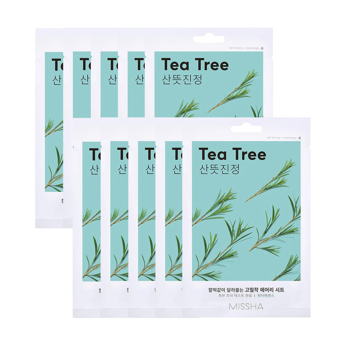 MISSHA Airy Close-fitting Tea Tree Sheet Mask 19g 20ea
