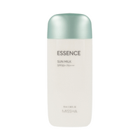 Essence body lotion by MISSHA with SPF50+ for all-around protection in a 70ml bottle.