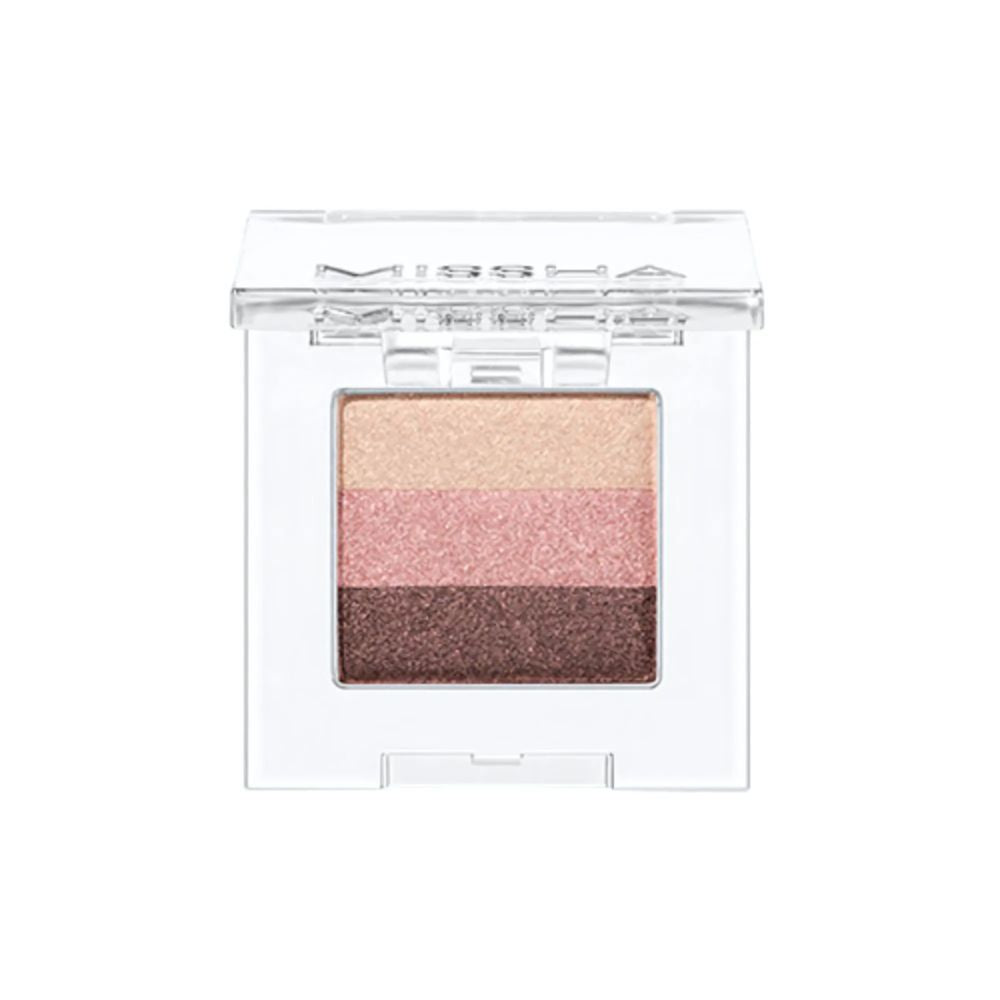MISSHA Triple Shadow 2g is a compact eyeshadow trio that offers seamless gradient looks in one easy application.