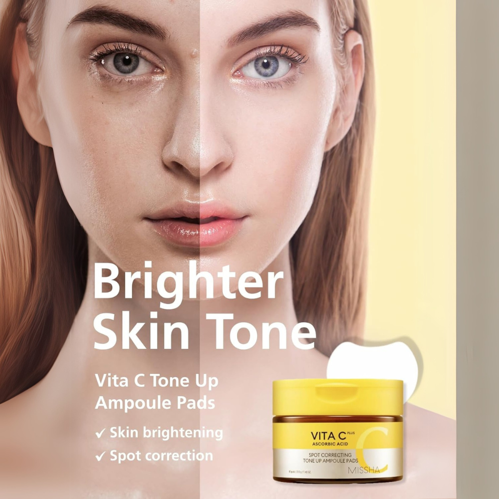 MISSHA Vita C Plus Blemish-C Tone-Up Ampoule Pads 210G (80 hojas)
