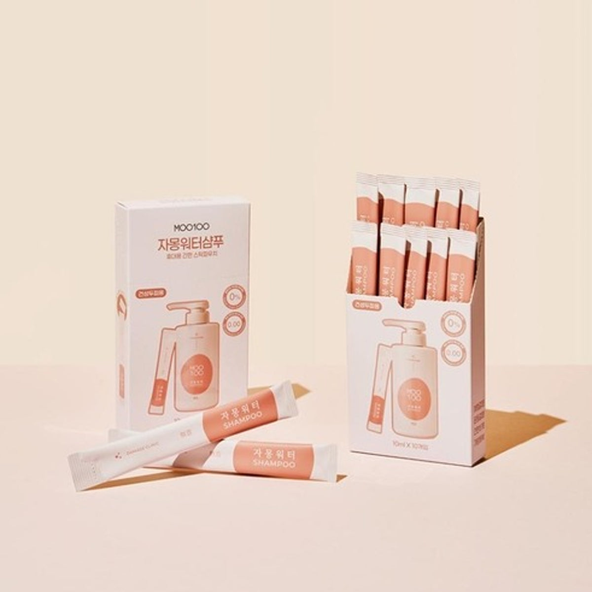 MOO100 Grapefruit Water Shampoo Travel Stick Pouch 10 ml × 10pcs