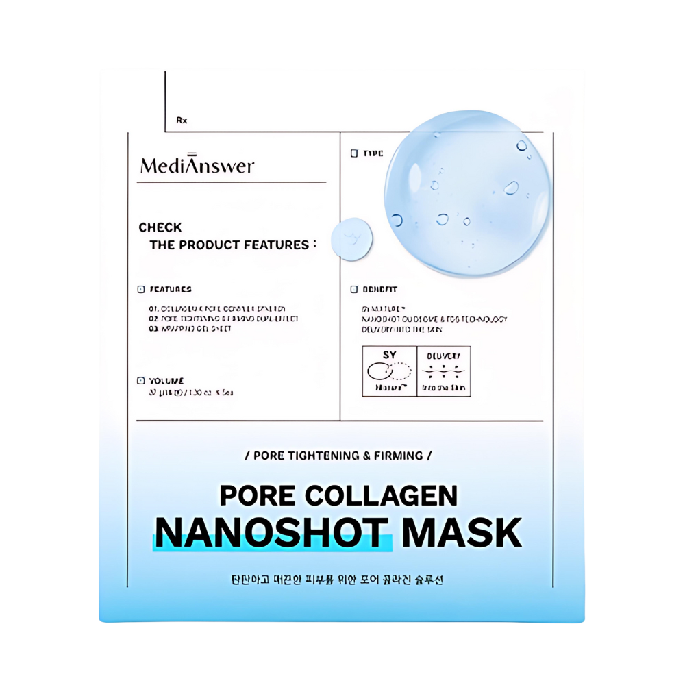 Precise Shot Mask MediAnswer Pore Collagen Nano Shot Mask 37g * 5ea | DODO SKIN – DODOSKIN