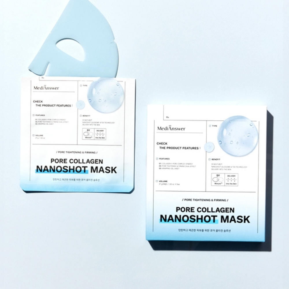 Precise Shot Mask MediAnswer Pore Collagen Nano Shot Mask 37g * 5ea | DODO SKIN – DODOSKIN