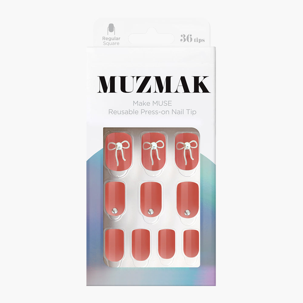 MUZMAK Nail Tips 36pcs #Mercury(Regular Square)