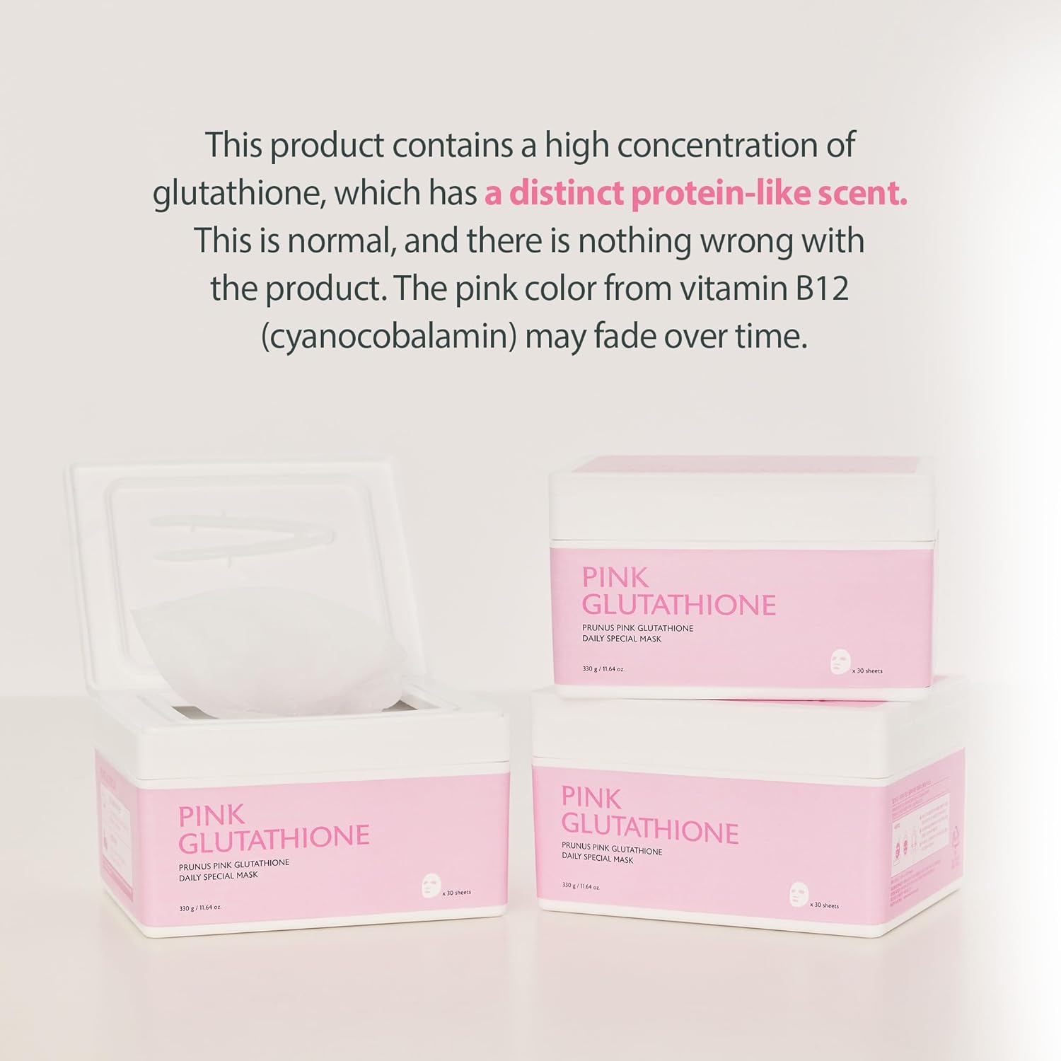 Milk Touch Plum Pink Glutathione Gentle Daily Brighting Mask 330G x 30 Hojas