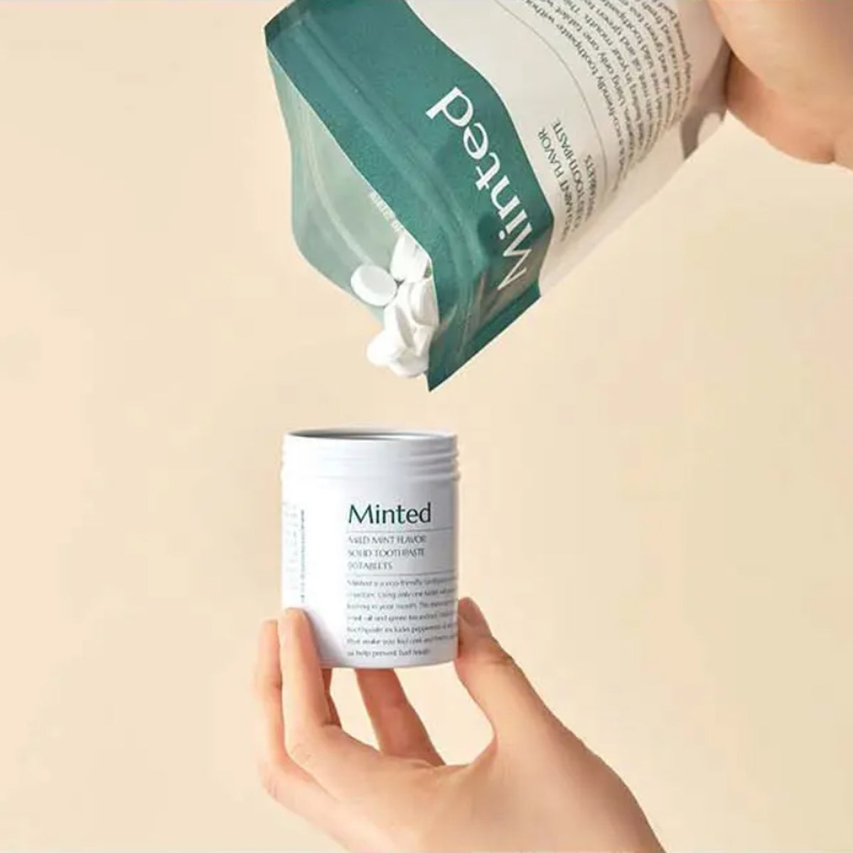 Minted Mild Mint Flavor Solid Toothpaste 90 / 180 Tablets