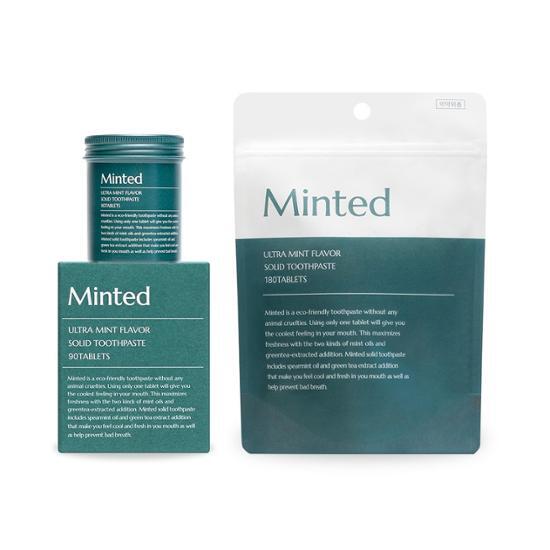 Minted Ultra Mint Flavor Solid Toothpaste 90 Tablets | DODO SKIN – DODOSKIN