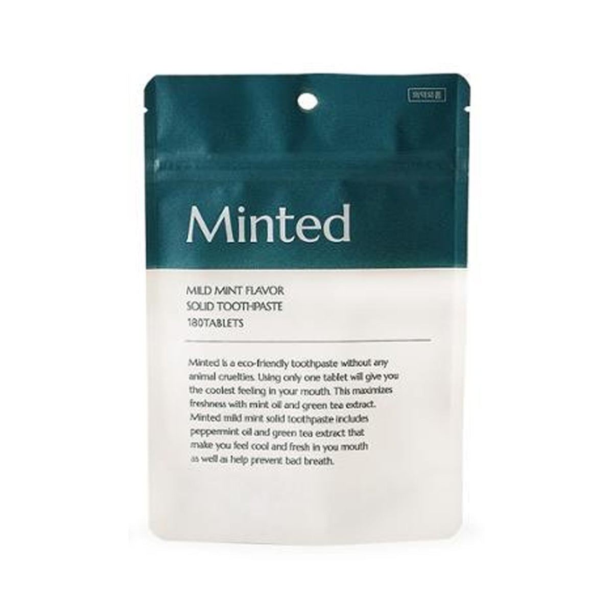 Minted Mild Mint Flavor Solid Toothpaste 90 / 180 Tablets