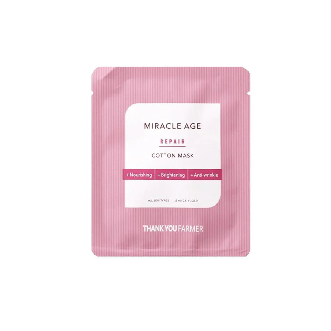 (Matthew검수) THANK YOU FARMER Miracle Age Repair Cotton Mask 25ml X 5 Pads - DODOSKIN