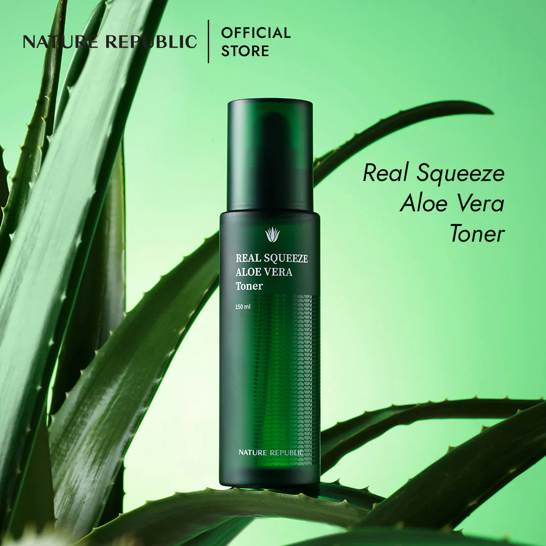 NATURE REPUBLIC Real Squeeze Aloe Vera Toner + Emulsion (150ml + 130ml)