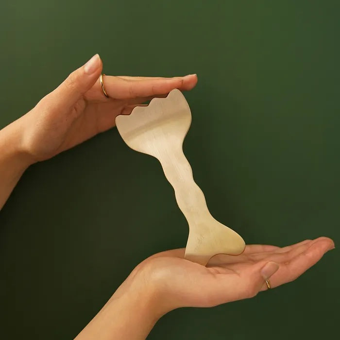 NOTDAM Bangjja Brassware Tulip Scalp Gua Sha Massager con regalo de Jeogori de cortesía