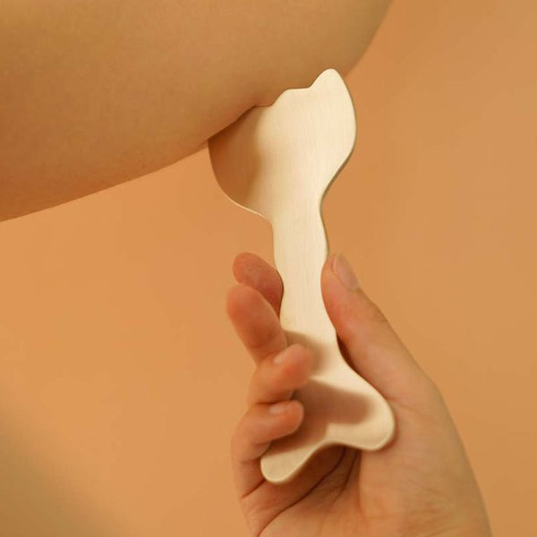 NOTDAM Bangjja Brassware Tulip Scalp Gua Sha Massager con regalo de Jeogori de cortesía