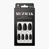 MUZMAK Nail Tips 36pcs #New Black(Almond)