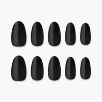 MUZMAK Nail Tips 36pcs #New Black(Almond)