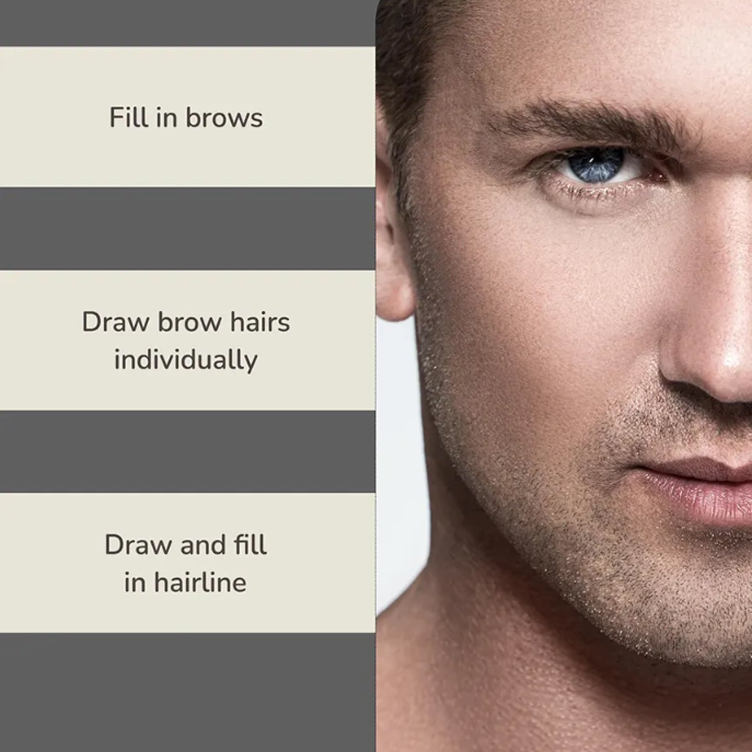 DOITOOL Augenbrauenstift Set Mit Positionierungsstift & Schablone - Make-up Werkzeug Für Perfekte Augenbrauen & Tattoo-Vorzeichnungen
