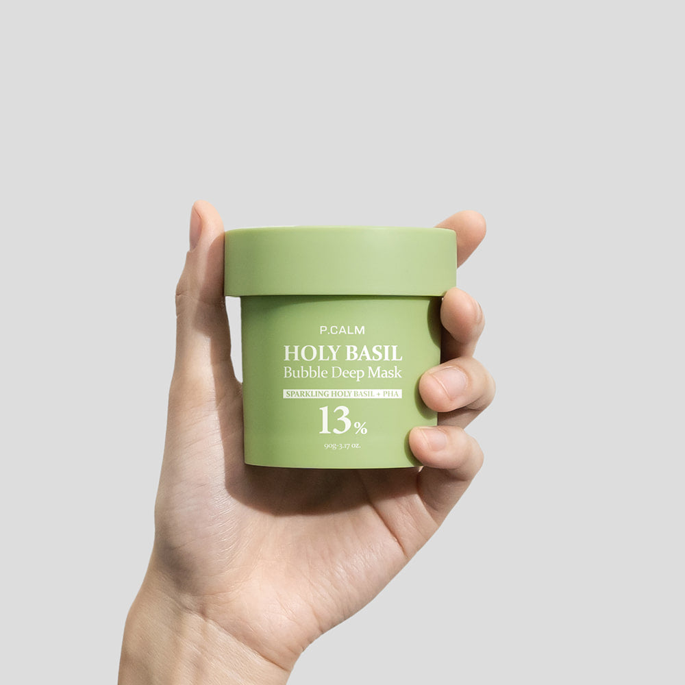 P.CALM Holy Basil Bubble Deep Mask 90g | DODO SKIN – DODOSKIN