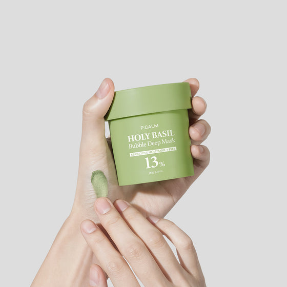 P.CALM Holy Basil Bubble Deep Mask 90g | DODO SKIN – DODOSKIN